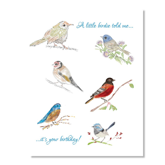 Greeting Card, A Little Birdie Told Me