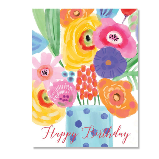 Greeting Card, Cheerful Flowers Birthday