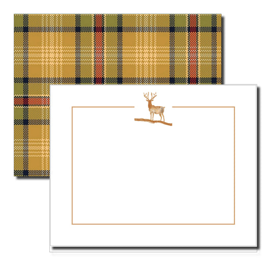 Boxed Flat Note Card Set, Deer Stance