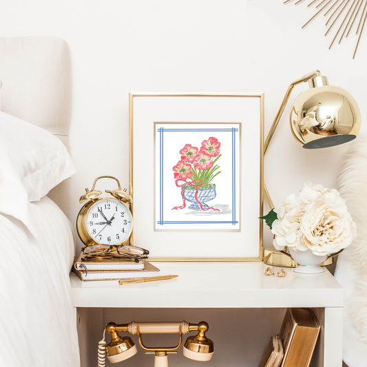 Art Print, Flowers with Bow