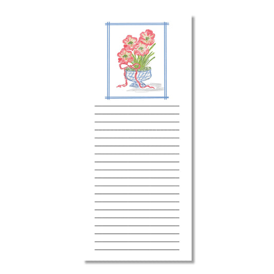 List Pad, Flowers with Bow