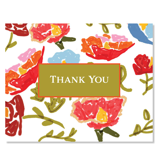 Boxed Folded Note Card Set, Garden Party