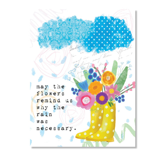Greeting Card, May the Flowers Remind Us...